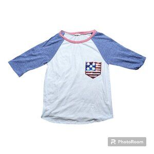 e.luna Women's T- shirt Size Large L  Color White Purple